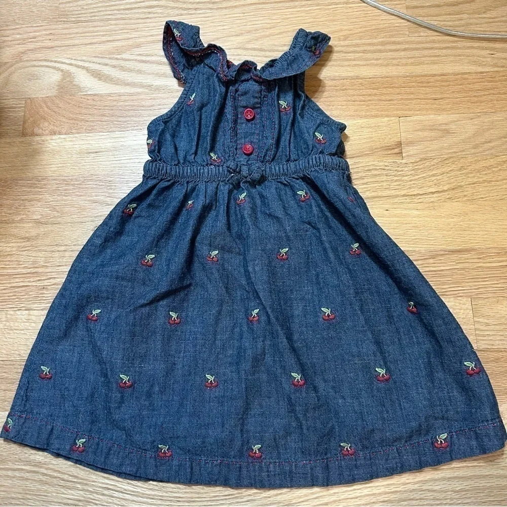 4T Girls Dress Bundle Gymboree Denim Cherry Lot Old Navy Red Floral Striped